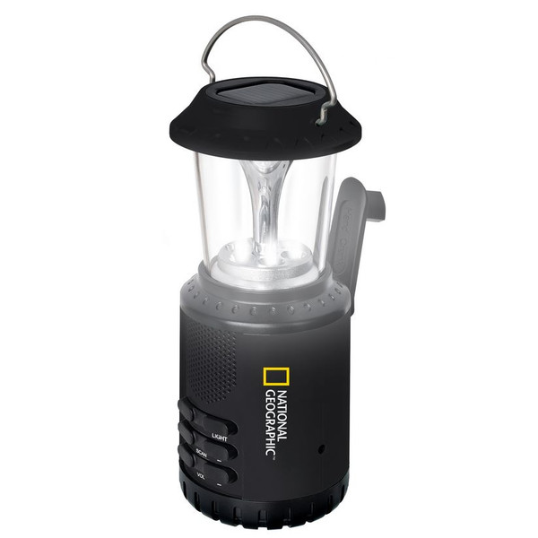 National Geographic Farol solar de camping con radio