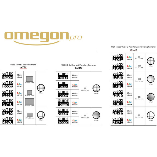 Omegon Cámara veTEC 571 C Color