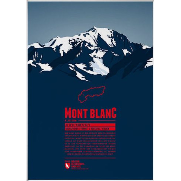 Marmota Maps Póster Mont Blanc