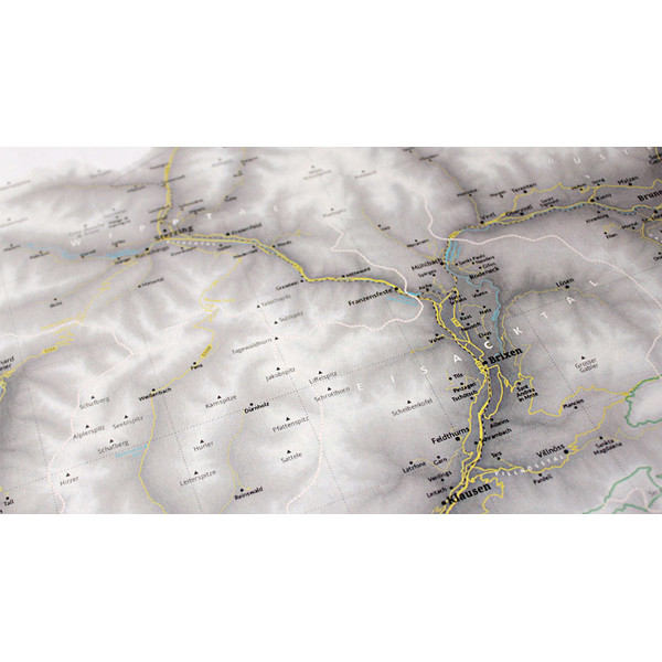 Marmota Maps Mapa del Tirol del Sur Gris