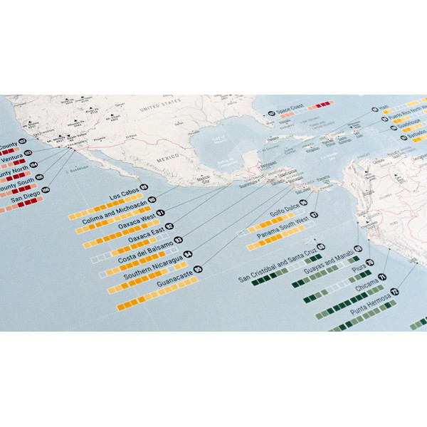 Marmota Maps Mapamundi Weltkarte Surfing Worldwide (Englisch)