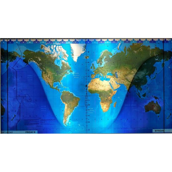 Geochron Mapamundi de repuesto (topográfico)