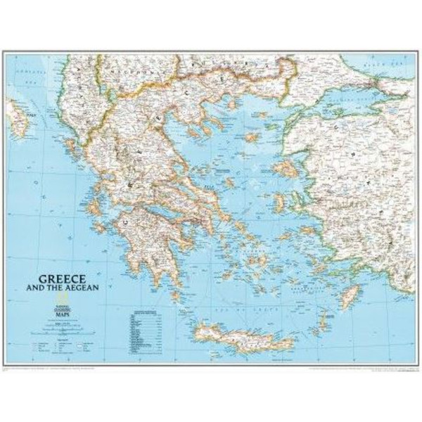 National Geographic Mapa Grecia plastificada