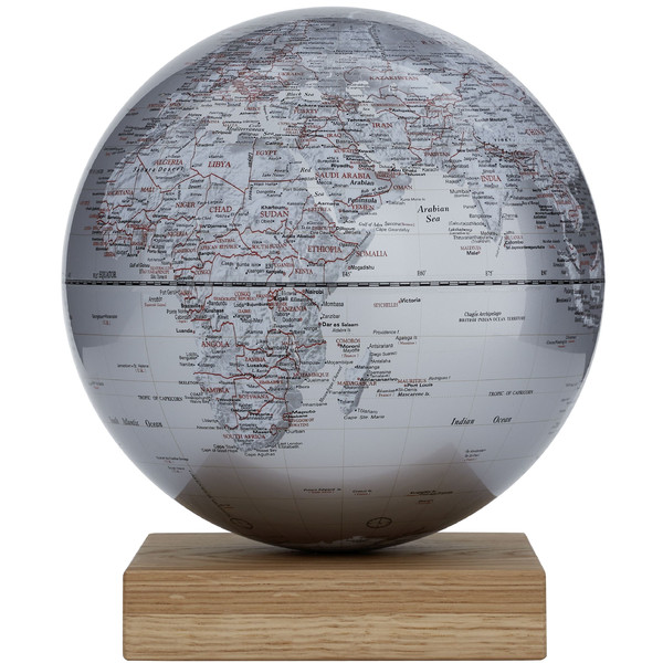 TROIKA Globo terráqueo Platon Oak Silver 25cm