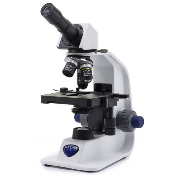 Optika Microscopio B-153R-PL, plano, mono, batería, 40x-600x