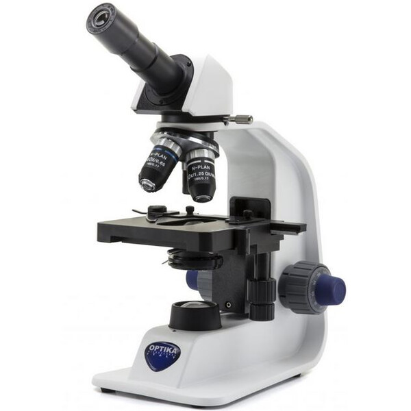 Optika Microscopio B-155R-PL, monocromo, batería, 1000x