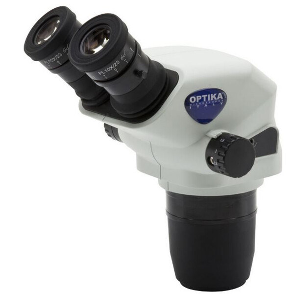 Optika Cabazal estereo microsopio SZO-B, bino, 6.7x-45x, w.d. 110 mm, Ø 23 mm, click stop