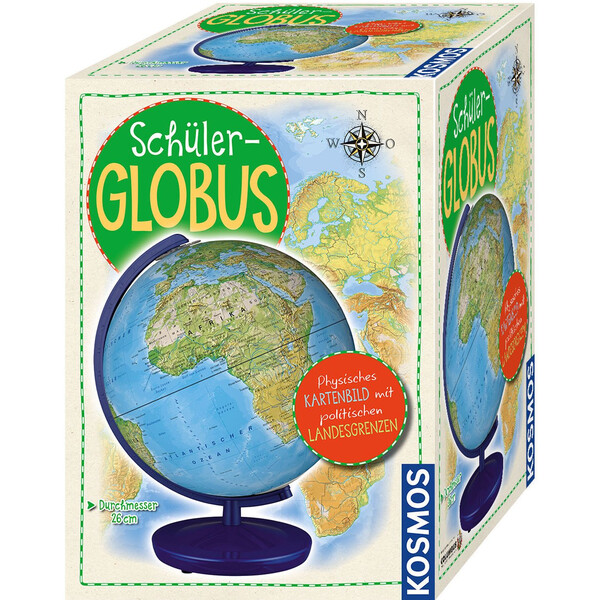 Kosmos Verlag Globo terráqueo infantil Schülerglobus physisch 26cm