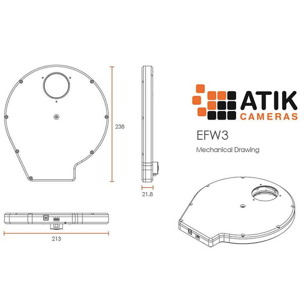 Atik Electronic Filter Wheel EFW3 7x 2"