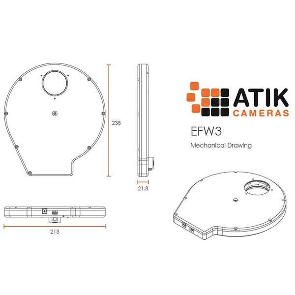 Atik Electronic Filter Wheel EFW3 7x 50.8mm