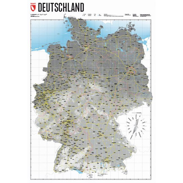Marmota Maps Mapa Deutschlandkarte Map Grey