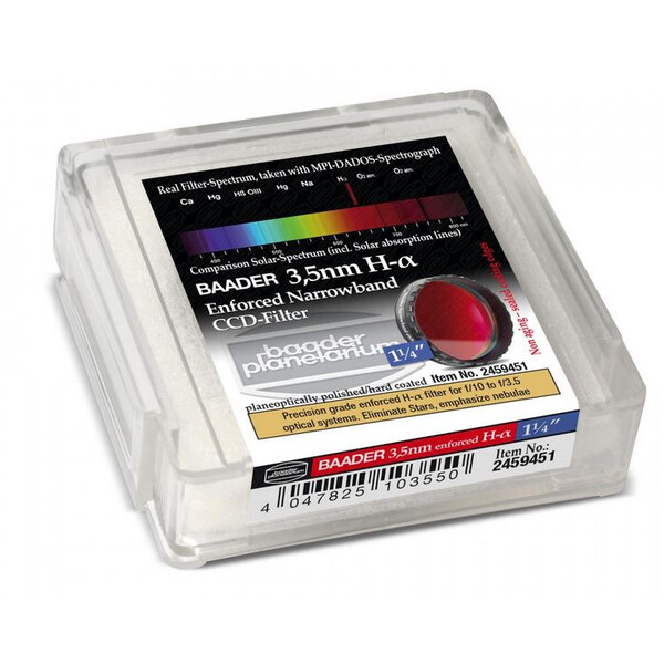 Baader Filtro CCD Ultra-Narrowband H-alpha de 3,5 nm y 1,25 pulgadas