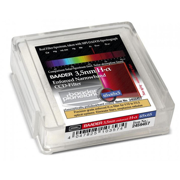 Baader Filtro CCD Ultra-Narrowband 3,5nm H-alpha 65x65mm