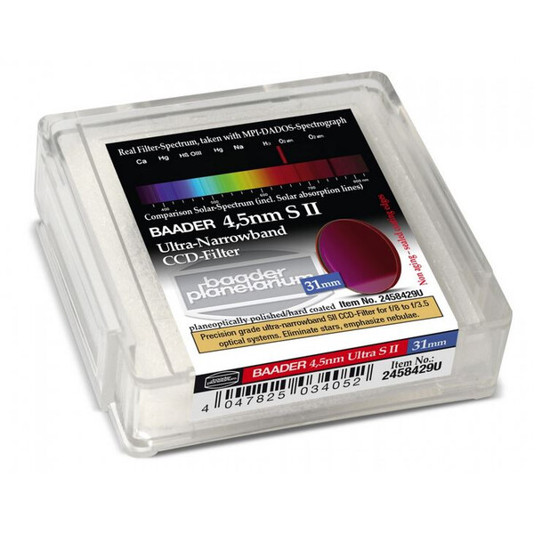 Baader Filtro CCD Ultra-Narrowband S II de 4,5 nm y 31 mm