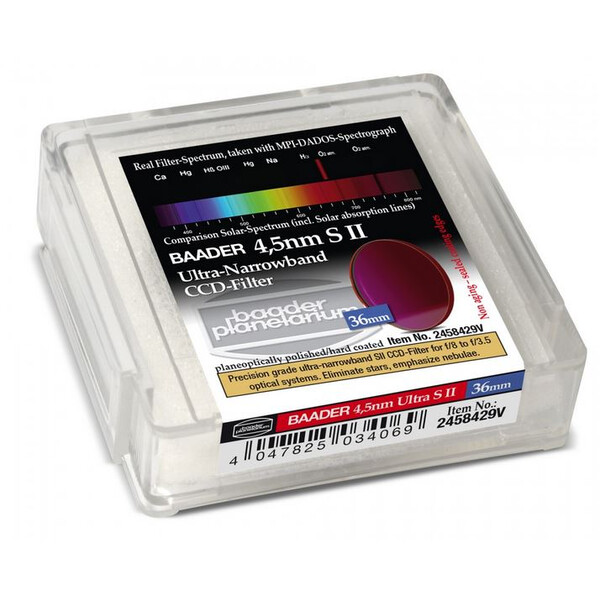Baader Filtro CCD Ultra-Narrowband S II de 4,5 nm y 36 mm