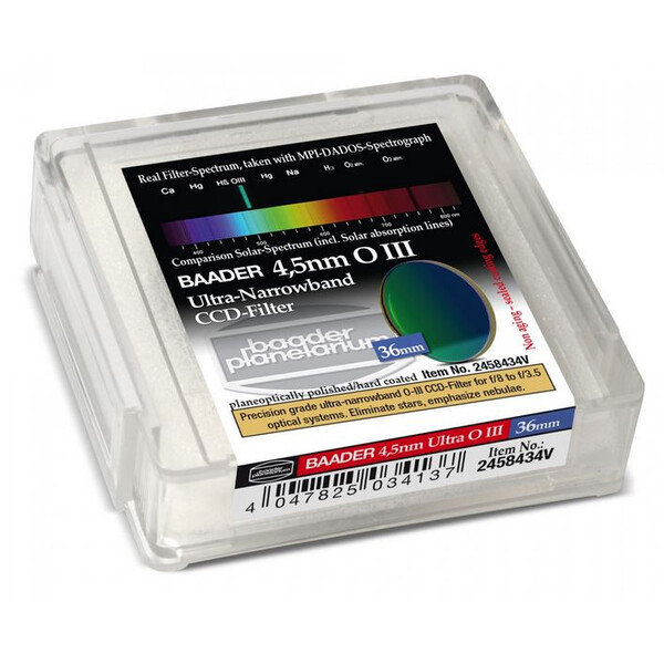 Baader Filtro CCD OIII Ultra-Narrowband de 4,5 nm y 36 mm