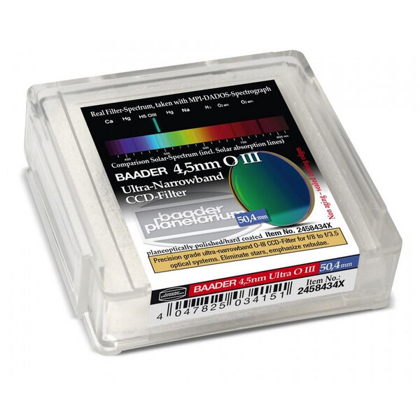 Baader Filtro CCD OIII Ultra-Narrowband de 4,5 nm y 50,4 mm