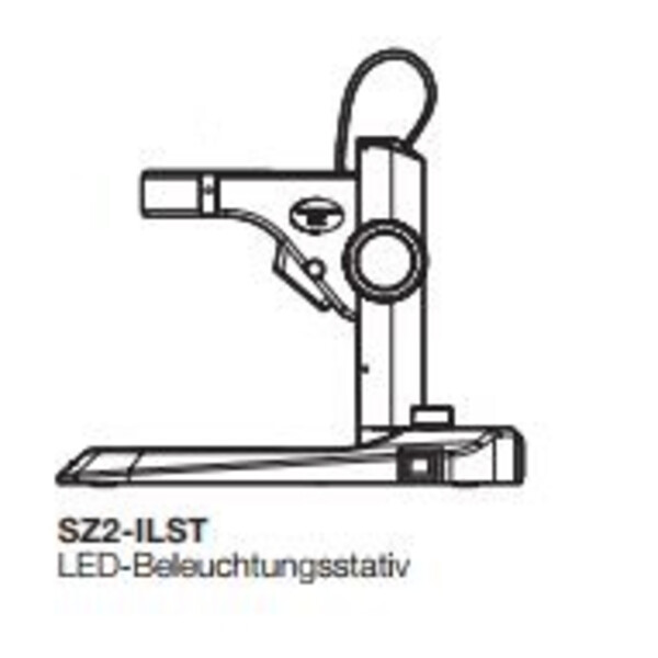 Evident Olympus Brazo fijo LED Illuminator Stand SZ2-ILST-8, reflected/transmitted light, rack & pinion