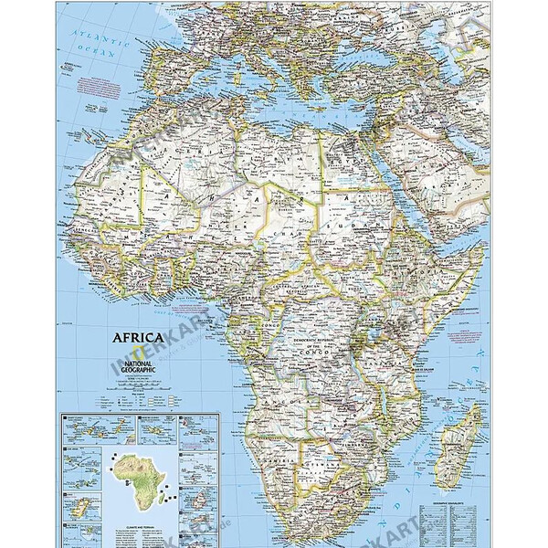 National Geographic Mapa antiguo de : África