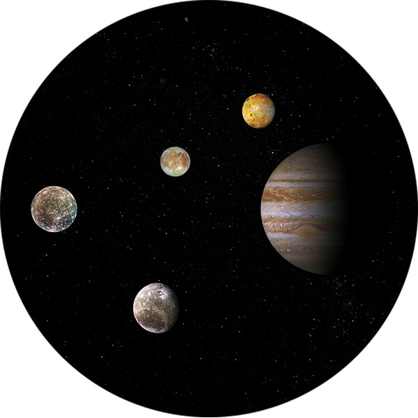 Redmark Diapositiva del sistema de Júpiter para planetarios Bresser y NG