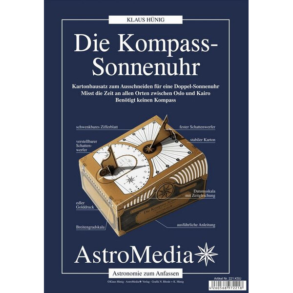 AstroMedia Kit Brújula - Reloj de sol