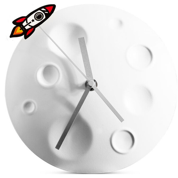 suck UK Reloj Rocket Moon Clock