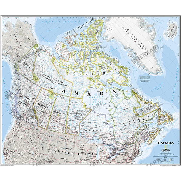 National Geographic Mapa Canadá 96 x 81cm