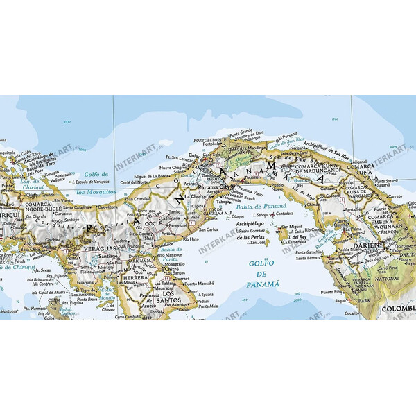 National Geographic Mapa regional Centroamérica