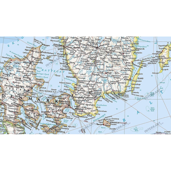 National Geographic Mapa de Escandinavia