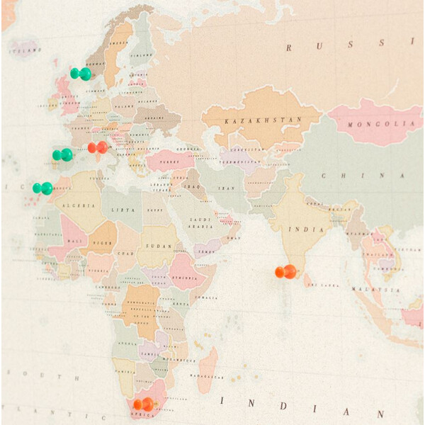 Mapamundi de Corcho - Mapa Político Mundo - Woody Map Natural ® – Misswood