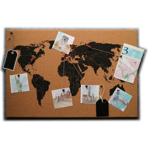Idena Mapamundi World map on cork