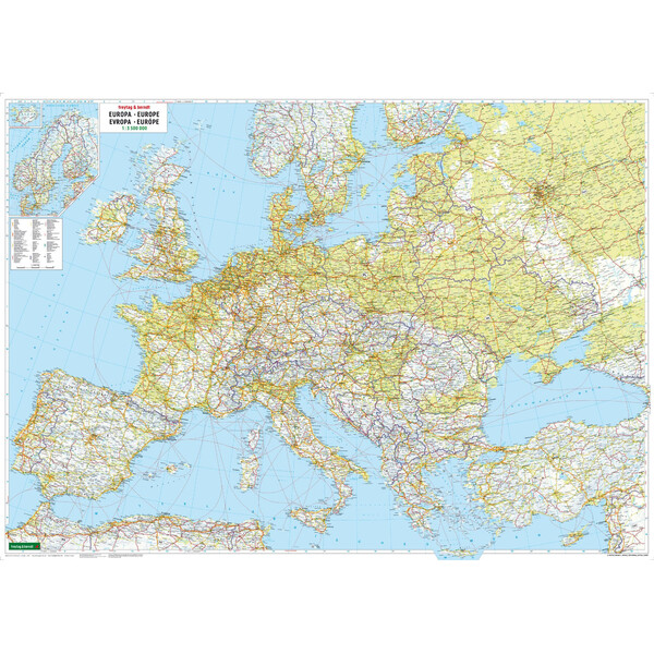 freytag & berndt Mapa continental Europa (95 x 66 cm)