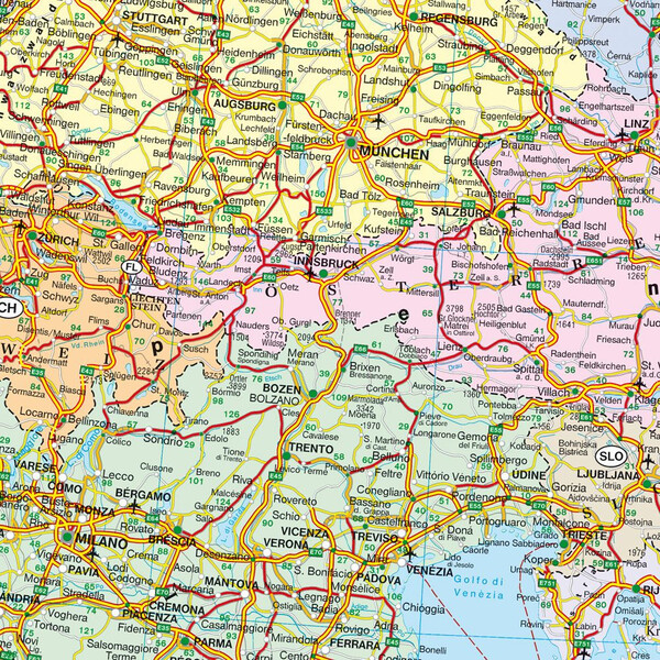 freytag & berndt Mapa continental Europa (172 x 123 cm)