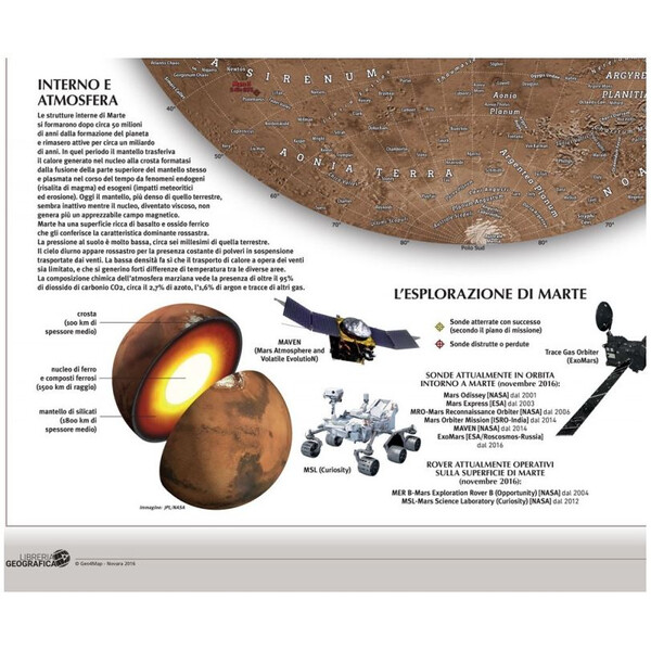 Libreria Geografica Póster Marte/ Luna