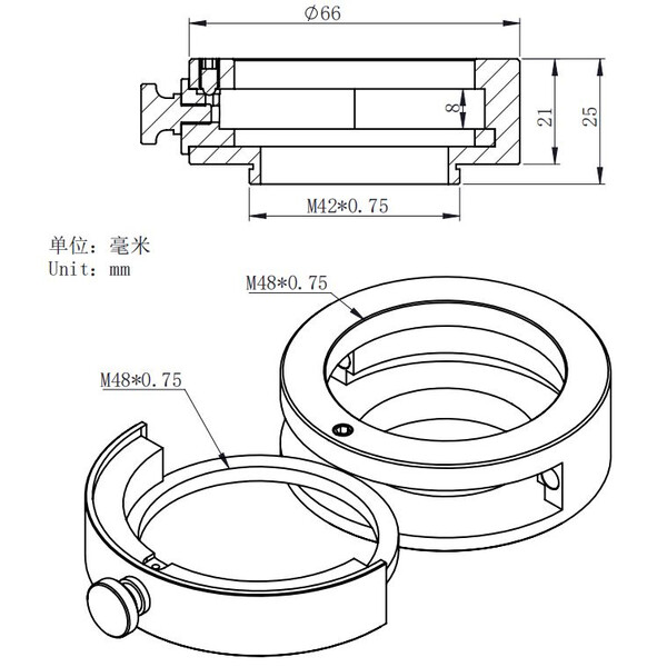 ZWO Contenedor de filtros de 2"