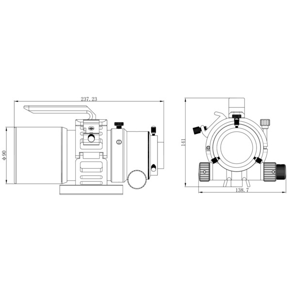 Omegon Refractor apocromático Pro APO AP 61/335 ED OTA