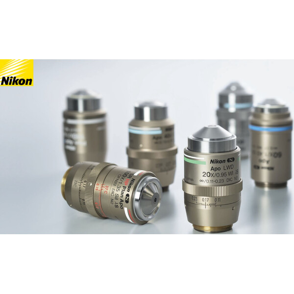 Nikon objetivo CFI BE2, pl, achro, w.d.0.14mm, f.o.v. 20mm,100x/1.25, oil