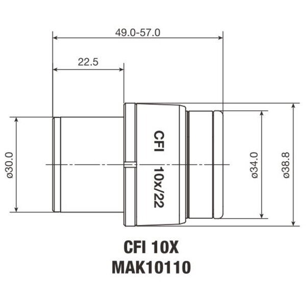 Nikon Ocular CFI Eyepiece 10X/22