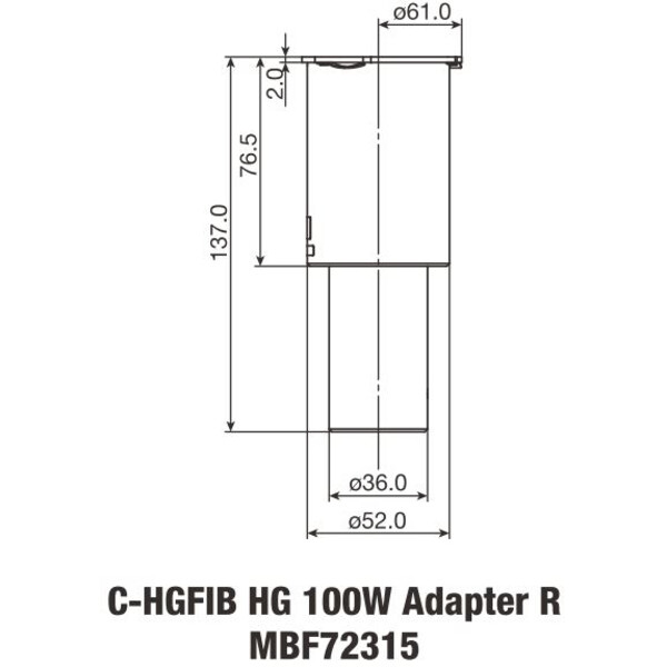 Nikon C-HGFIB HG 100W Adaptador de fibra óptica ADP