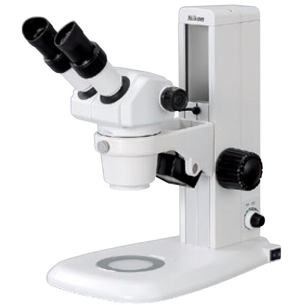 Nikon Microscopio stereo zoom SMZ445, bino, 0,8x-3,5x, 45°, FN21, W.D.100 mm, Luz incidente y transmitida, LED