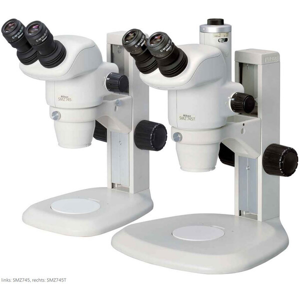 Nikon Microscopio stereo zoom SMZ745, bino, 0.67x-5x,45°, FN22, W.D.115mm, Auf- u. Durchlicht, LED