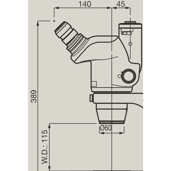 Nikon Microscopio stereo zoom SMZ745T, trino, 0.67x-5x,45°, FN22, W.D.115mm, Einarmstativ