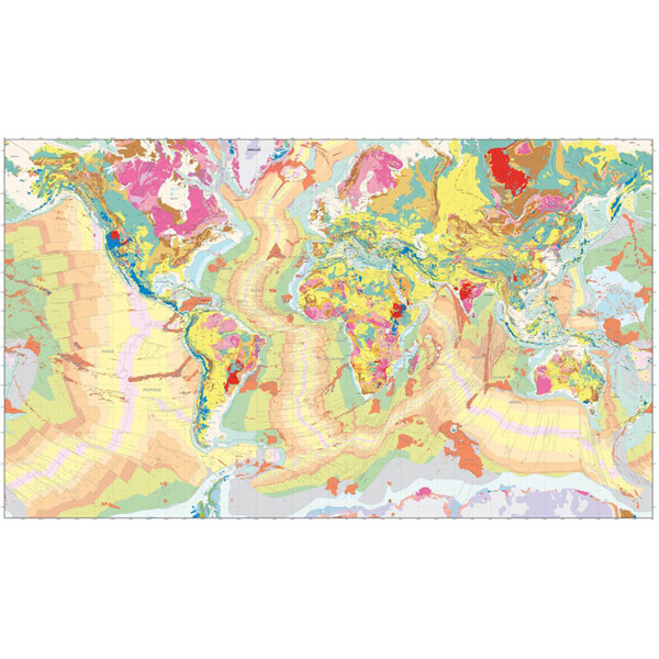 UKGE Mapamundi Geological Map of the World 118cm x 98cm