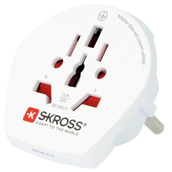 Skross Fuente energética Adaptador de viaje World to Europe