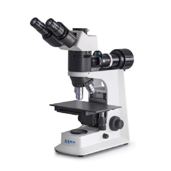 Kern Microscopio OKM 172, MET, POL, bino, Inf, planachro, 50x-400x, Luz reflejada, HAL, 30W