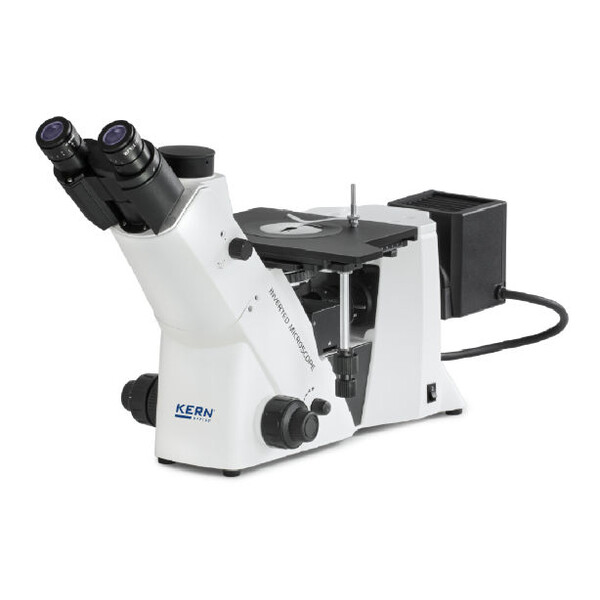 Kern Microscopio invertido OLM 171, invers, MET, POL, trino, Inf planchrom, 50x-500x, Auflicht, HAL, 50W