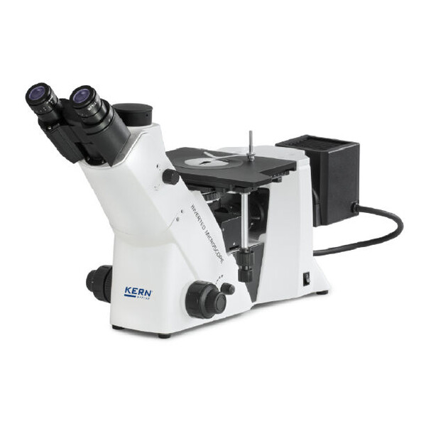 Kern Microscopio invertido OLM 171, inverso, MET, POL, trino, Inf planchrom, 50x-500x, Luz reflejada, HAL, 50W