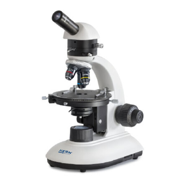 Kern Microscopio OPE 118, POL, mono, acro, 40x-400x, luz incidente, HAL, 20W
