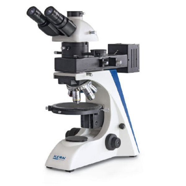 Kern Microscopio OPN 182, POL, trino, Inf plan, 40x-400x, Luz reflejada, HAL, 50W