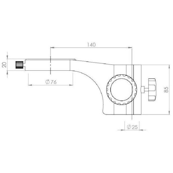 Kern Microscopio stereo zoom OZM 912, binocular, 7x-45x, HSWF 10x23 mm, Trípodes, Brazo único (430 mm x 385 mm) con tablero, Iluminador anular LED 4,5 W